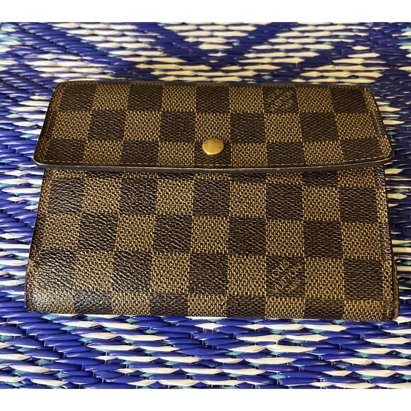 LOUIS VUITTON Tresor Etui Papier Trifold Wallet Damier Leather SP1013 - No BOX - Picture 1 of 11
